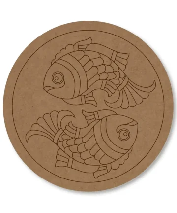 MDF Pre Marked Round Fishes