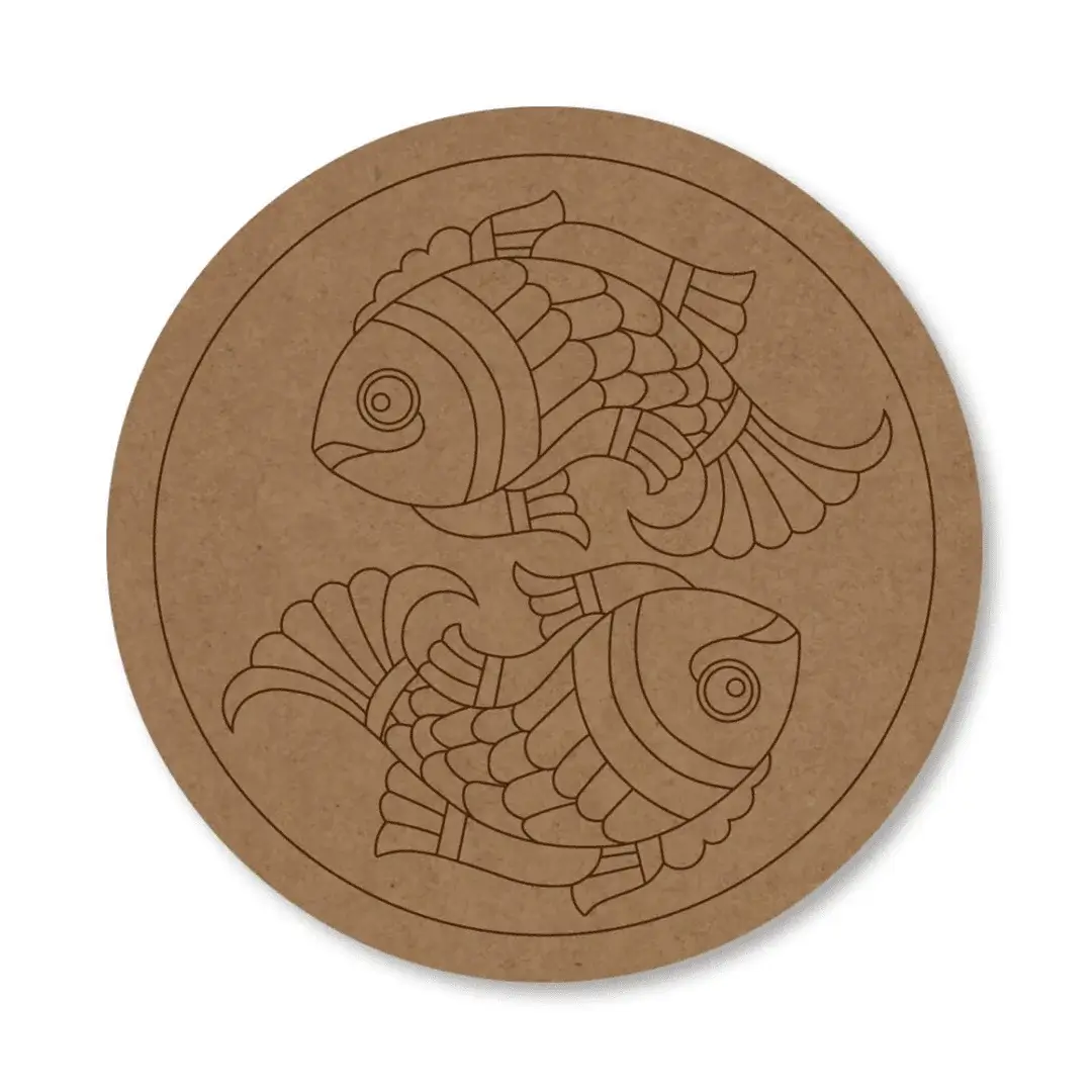 MDF Pre Marked Round Fishes
