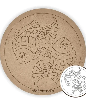 MDF Pre Marked Round Fishes
