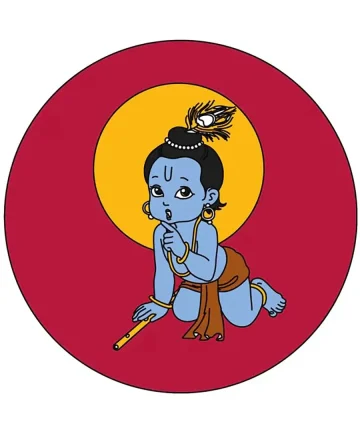 MDF Pre Marked Round Krishna