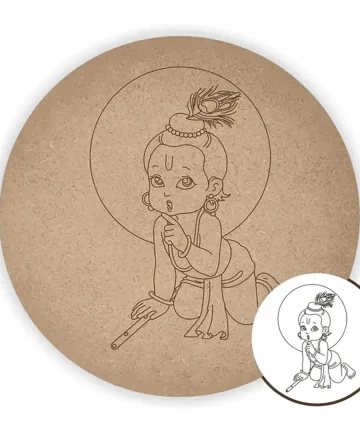 MDF Pre Marked Round Krishna