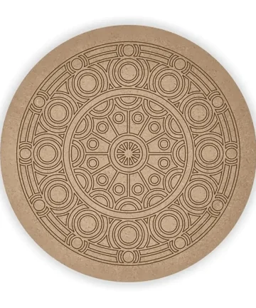 MDF Pre Marked Round Mandala Design