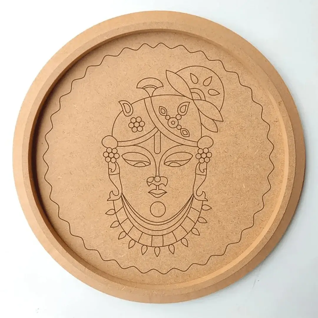 MDF Pre Marked Round Shreenathji