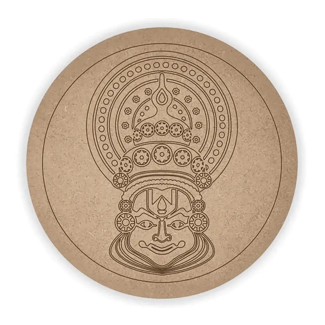MDF Pre Marked Round Kathakali