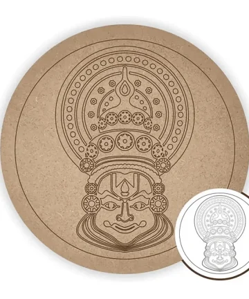 MDF Pre Marked Round Kathakali