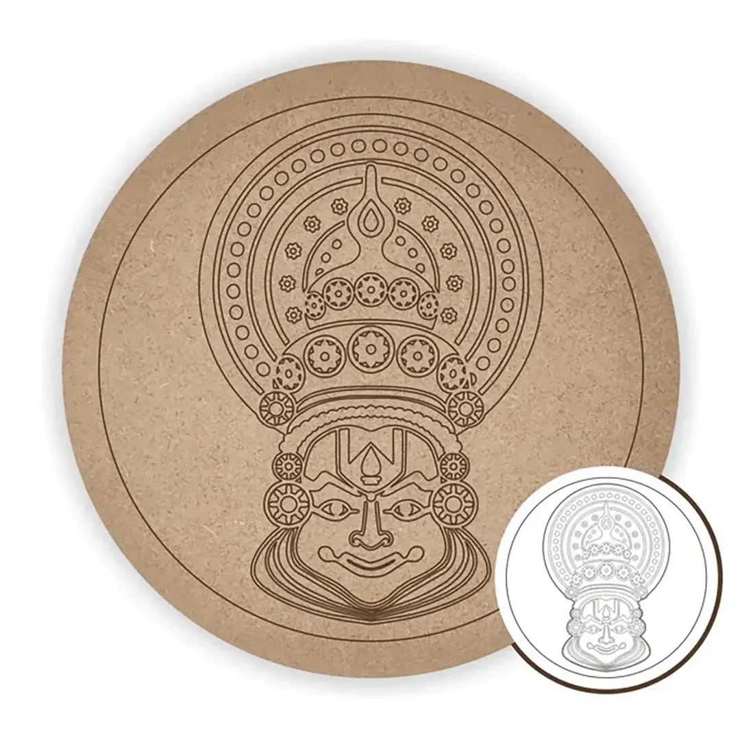 MDF Pre Marked Round Kathakali