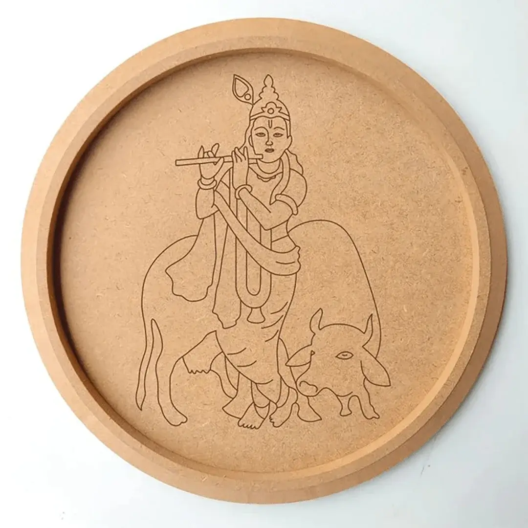 Krishna Pre Round Krishna and Cow