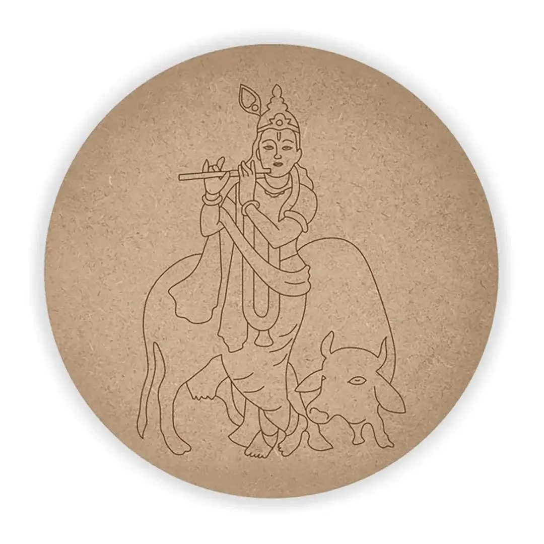 Krishna Pre Round Krishna and Cow