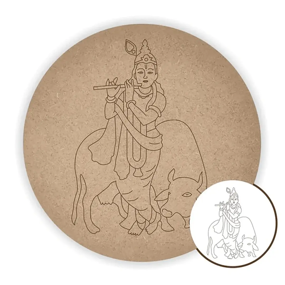 Krishna Pre Round Krishna and Cow