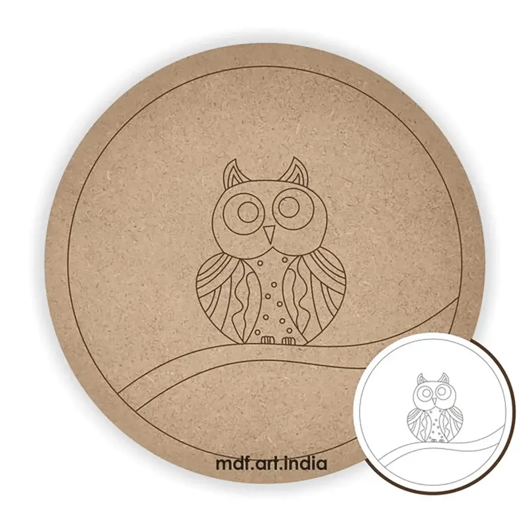 MDF Pre Marked Round owl