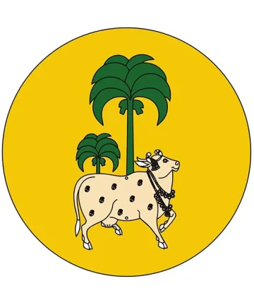 MDF Pre Marked Round Palm Tree with Pichwai Cow