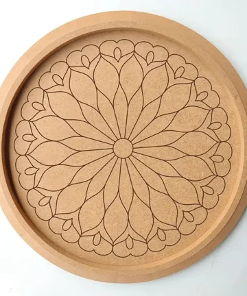 MDF Pre Marked Round Mandala Art