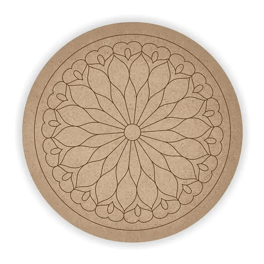 MDF Pre Marked Round Mandala Art
