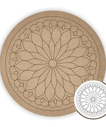 MDF Pre Marked Round Mandala Art