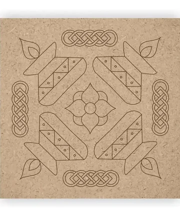 MDF Pre Marked Sqaure Mandala