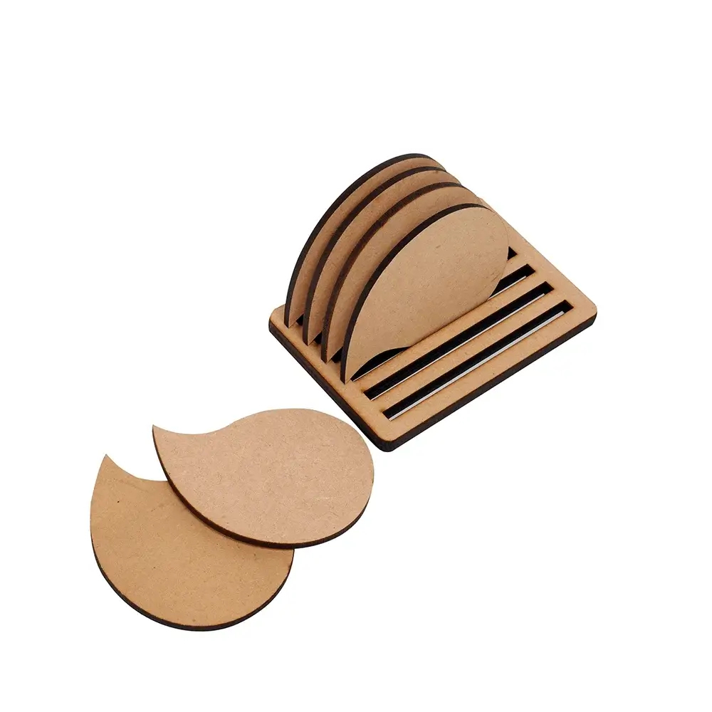 Mango Shape Coasters- Set of 6 Pcs