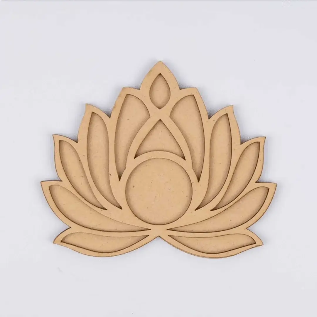 Lotus MDF Cutout Tea Light Holder