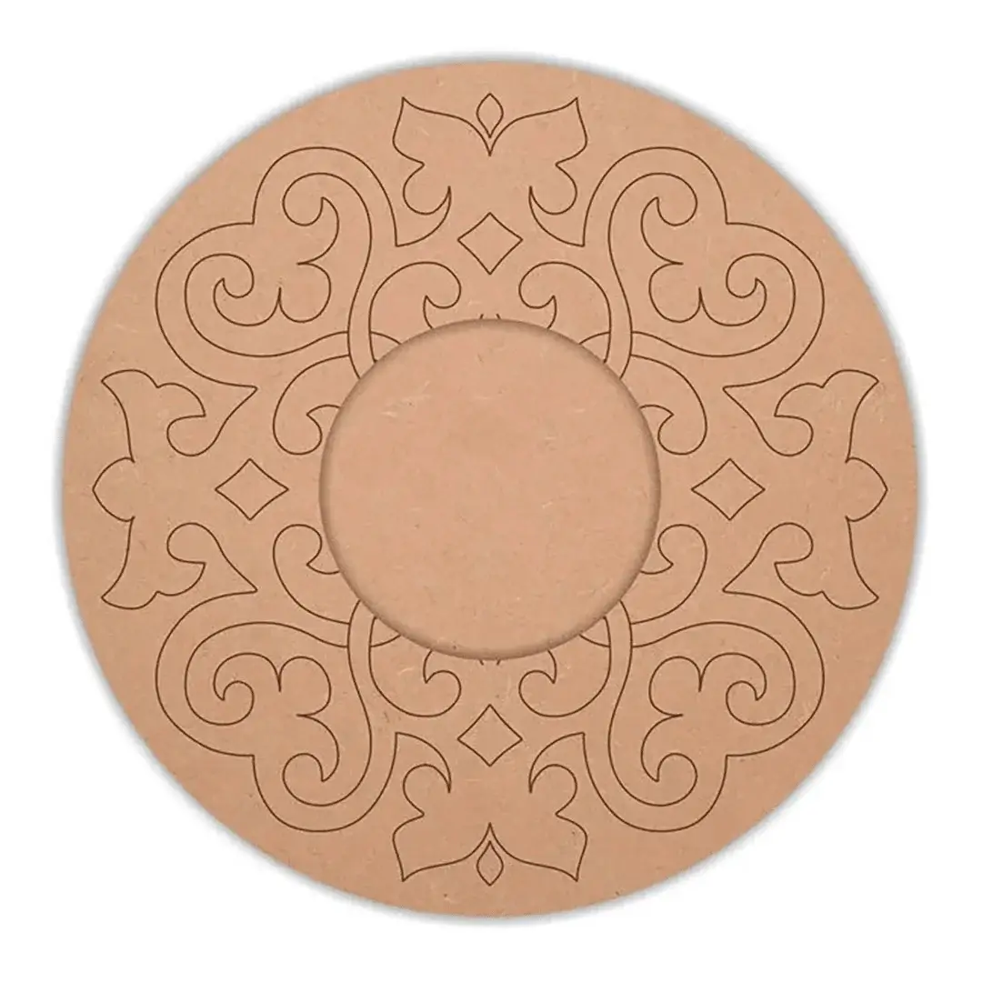 Mandala Art Round Tea Light Holder