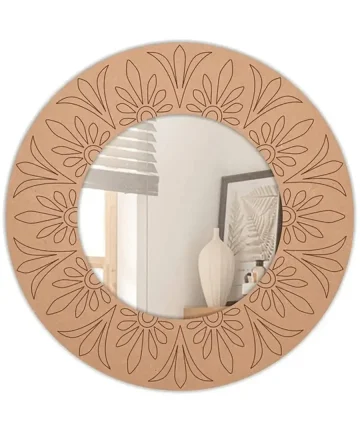 Designer MDF Mirror for DIY Home Decoration