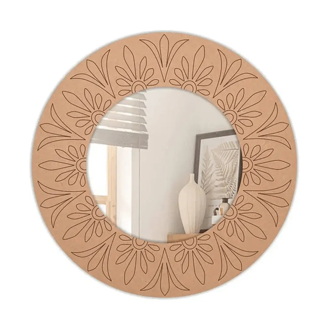 Designer MDF Mirror for DIY Home Decoration