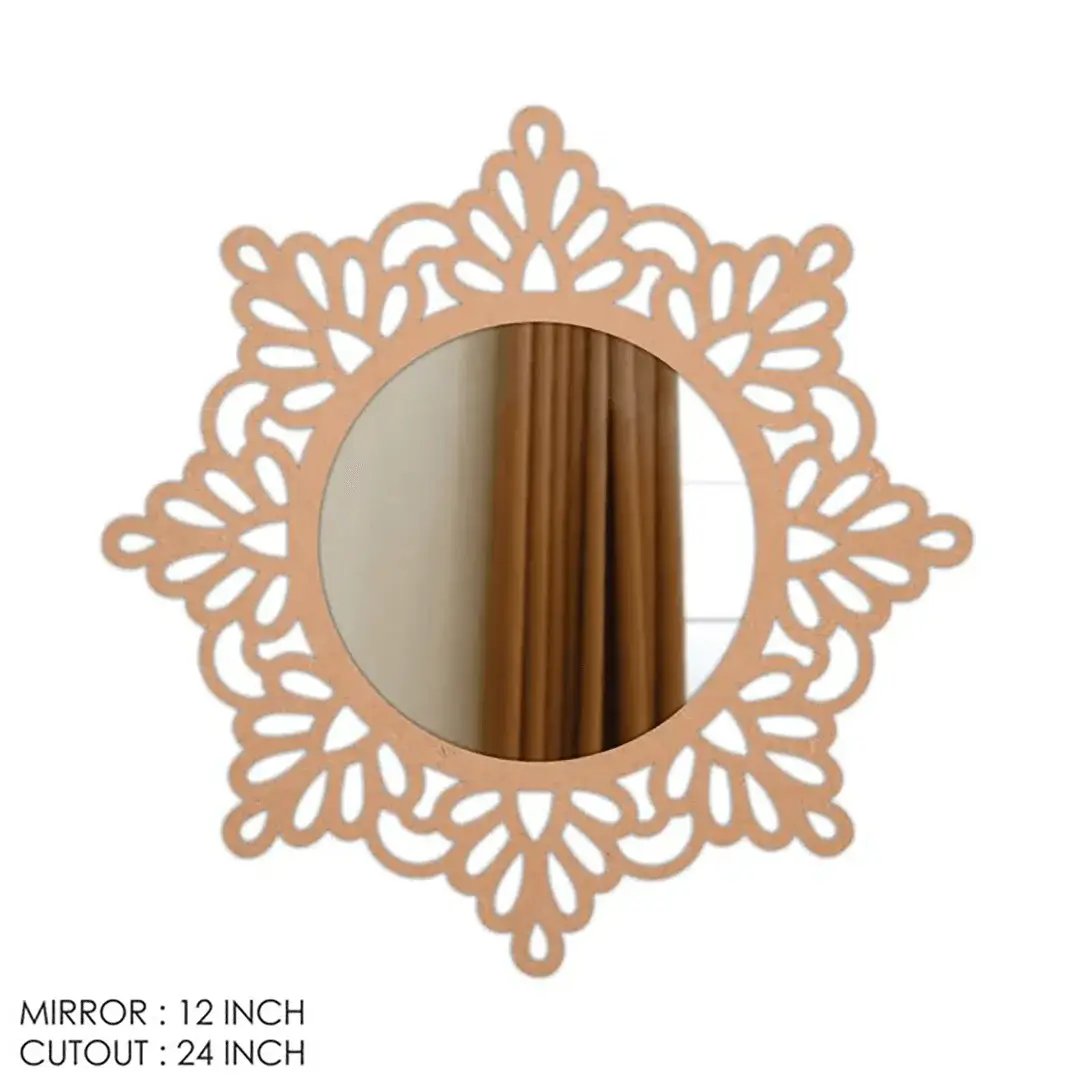 Designer MDF Mirror for DIY Home Decor