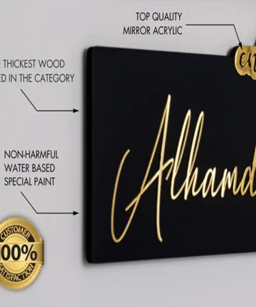 Start with Bismillah End with Alhamdulillah Islamic Wall Art