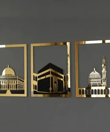 Masjid Al Aqsa, Masjid Al-Haram & Masjid An-Nabawi Islamic Wall Art