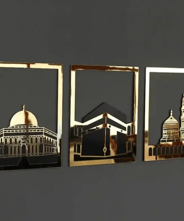 Masjid Al Aqsa, Masjid Al-Haram & Masjid An-Nabawi Islamic Wall Art