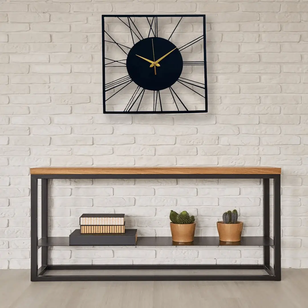 Square Metal Wall Clock