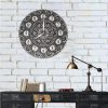 Modern Wavy Pattern Wooden Wall Clock